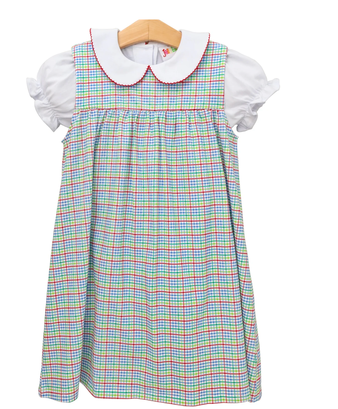 Primary Plaid Jumper Set
