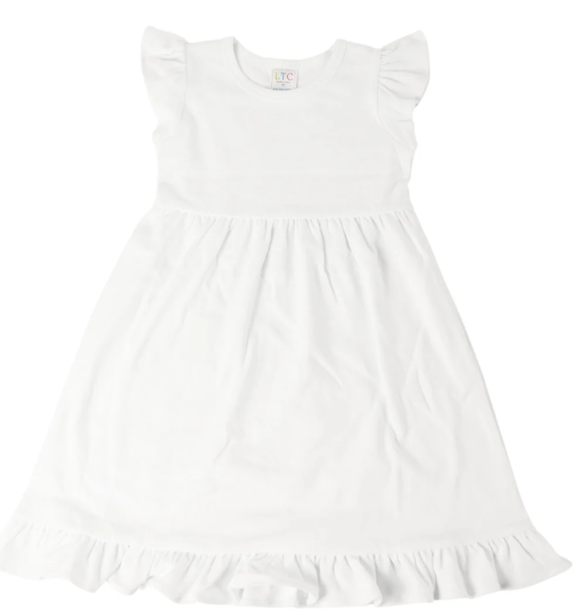 Ruffle Flutter Sleeve Dress